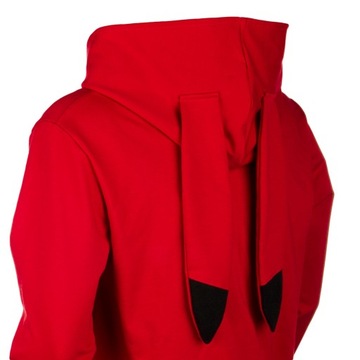 КРАСНАЯ Кофта + КАПЮШОН С УШАМИ GAME HERO PIKA 116/122