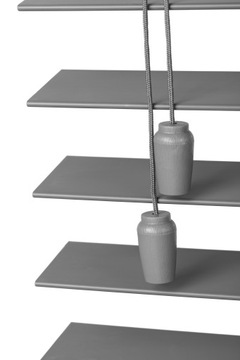 НАСТЕННЫЕ ЖАЛЮЗИ ПВХ 50 мм РАЗМЕР 90х230 см СЕРЫЕ