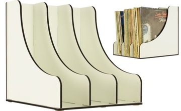 ОРГАНАЙЗЕР ДЛЯ ВИНИЛОВЫХ ПЛАСТИНОК БЕЛЫЙ ВИНИЛ 30 см 75 пластинок