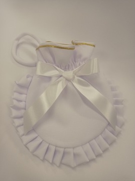 Плоский мешочек с золотом для Святого Причастия. белая сумка из жоржета для Альба