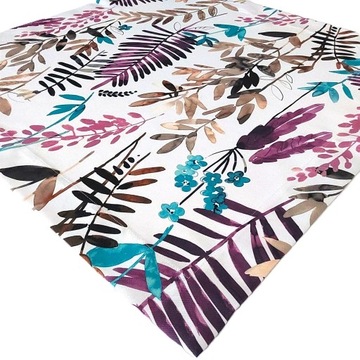 Салфетка WHITE + COLORFUL LEAVES, дорожка квадратная 80x80