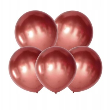 DUŻE BALONY ROSE GOLD URODZINY ZESTAW BALON DEKORACJE URODZINY ŚLUB 5 SZT