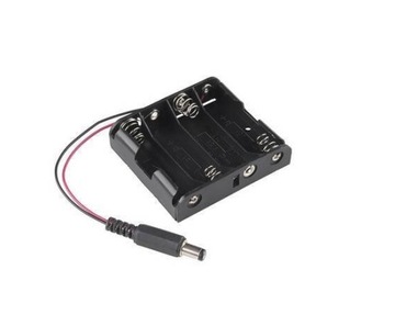 Koszyk uchwyt do baterii 4xAA + wtyk