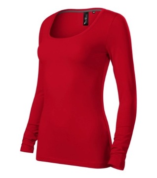 Elastyczna Koszulka Damska BRAVE Bawełna Single Jersey Czerwona 2XL