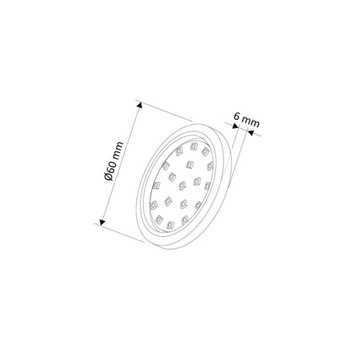 Oprawa podszafkowa LED ORBIT 1,5W Czarna, Ciepła