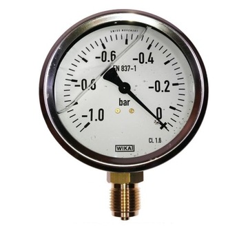 Wakuometr glicerynowy -1BAR/0 100mm WIKA 113.53.100 G1/2