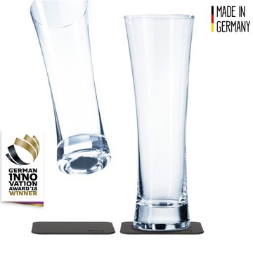 2 MAGNETYCZNE SZKLANKI do PIWA 350 ml z NANO PODKŁADKAMI do AUTA SILWY