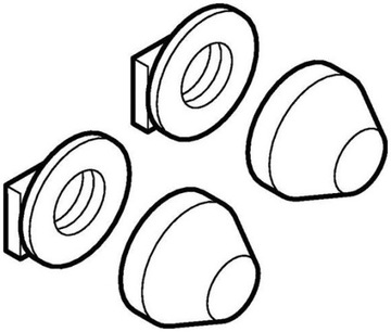 Аксессуары Geberit — комплект вилок, 2 шт., альпийский белый 217.713.1