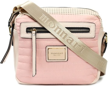 TOREBKA LISTONOSZKA MONNARI RÓŻOWA PIKOWANA LOGO