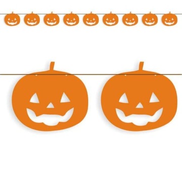 GIRLANDA baner Halloween DYNIE czarne 9 szt