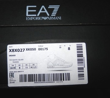 BUTY EA7 EMPORIO ARMANI SNEAKERS BIAŁE r. 41 1/3