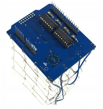 3D LightSquared 4x4x4 LED Cube - Shield Arduino