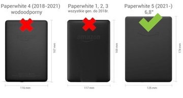 Чехол для Kindle Paperwhite 5, силикон, задняя крышка графит