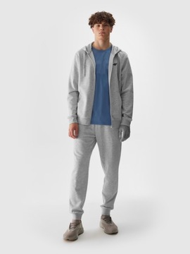 4F ТОЛСТОВКА МУЖСКАЯ, СПОРТИВНАЯ, С КАПЮШОНОМ - СЕРАЯ, размер S