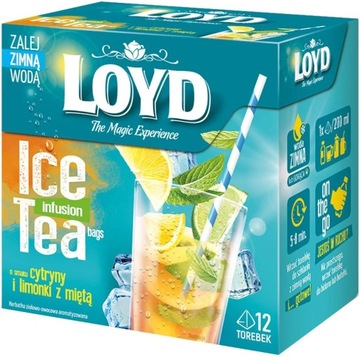 Herbatka na Zimno Cold Tea Cytryna Limonka Mięta Orzeźwienie 12 T. LOYD