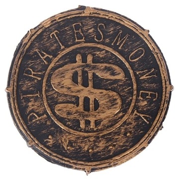 Пиратские дукаты, монеты, пиратский череп, реквизит