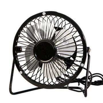 Mini USB Fan Portable Fans Metal Cooler Cooling 4 Blades Desktop Mute Fans