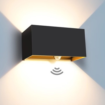 LAMPA ŚCIENNA ZEWNĘTRZNA Z CZUJNIKIEM RUCHU 20W 3000K