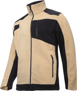Bluza polar. ze wzmocnieniami beż.-czar., 