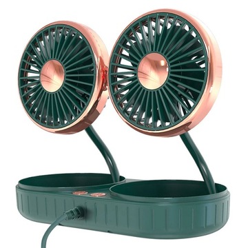 WIATRAK WENTYLATOR PODWÓJNY SAMOCHODOWY 5V USB