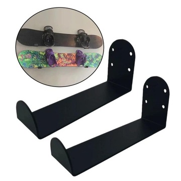 Uchwyt ścienny do deskorolki Metalowa ściana snowboardowa ze stali nierdzewnej 2 szt