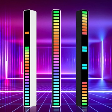Индикатор управления аудиосистемой 16 светодиодов, черный USB ABS