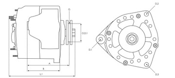 Генератор KIA Sportage Cerato 2.0 CRDi A9035
