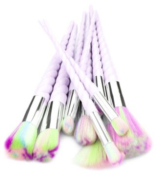 PĘDZLE BRYLANTOWE ZESTAW DO MAKIJAŻU 10 SZT