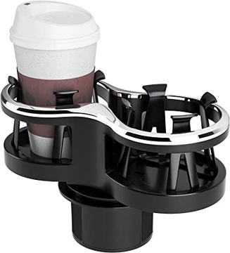 АВТОМОБИЛЬНЫЙ ДВОЙНОЙ ПОДСТАКАННИК СТАБИЛЬНЫЙ И ПРОЧНЫЙ ГИБКИЙ ЗАЖИМ