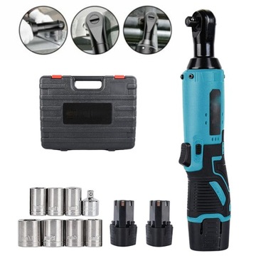 МОЩНЫЙ ЭЛЕКТРИЧЕСКИЙ КЛЮЧ, БЕСПРОВОДНАЯ УДАРНАЯ ТРЕЩОТКА + 2 АККУМУЛЯТОРА 12 В