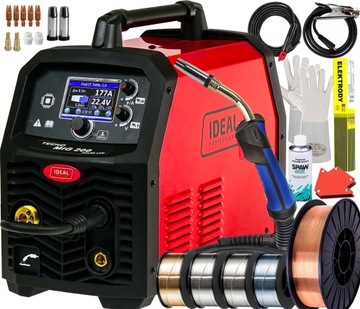 SPAWARKA IDEAL TECNO MIG 200 PULSE SYNERGIA LCD