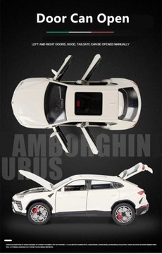1/24 Lambo URUS Bison SUV, спортивные игрушки из сплава, модель автомобиля, литье под давлением, металл