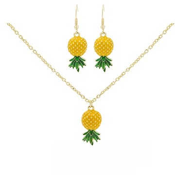 СЕРЬГИ АНАНАС КУЛОН ОЖЕРЕЛЬЕ ЦЕПОЧКА ДЛЯ ОЧКОВ