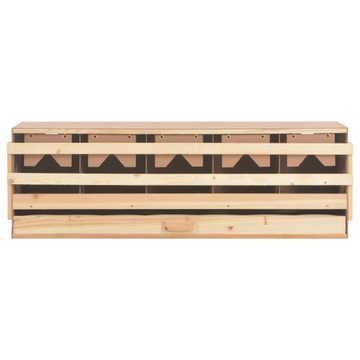 VidaXL Куриное гнездо, 5 отделений, 117x33x38 см,