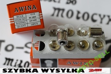 ŻARÓWKA 12V 10W WSK ROMET POSTOJÓWKI BA15S