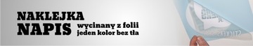 Naklejka na auto witryne szybę reklama NAPIS NA ZAMÓWIENIE Bez Tła *20cm