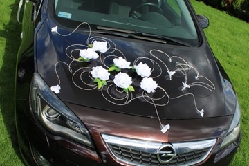 Украшение машины розы БЕЛЫЕ, украшение машины на свадьбу 24Ч