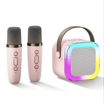 Мини-набор для караоке, 2 микрофона + БЕСПРОВОДНОЙ ДИНАМИК ДЛЯ ДЕТЕЙ