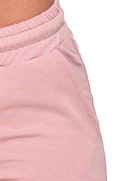 Spodnie Dresowe Damskie Sportowe Ze Ściągaczami Modne Dresy Różowe MORAJ L