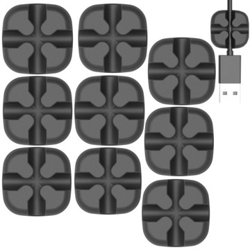 Органайзер-держатель самоклеящийся для перекрестных кабелей, 10 шт, лента 3М