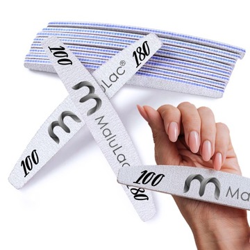 100 шт. пилочка для ногтей MaluLac Zebra 100 180 БЕЗОПАСНАЯ УПАКОВКА