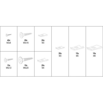 НАБОР ВИНТОВ И ШАЙБ ДЛЯ КУЗОВА 170 шт.