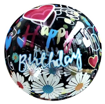 Balon Foliowy Happy Birthday PRZEROCZYSTY 53cm