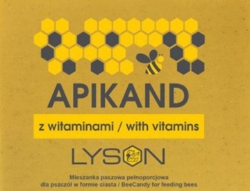 Apikand z pyłkiem - ciasto 1kg -pokarm dla pszczół