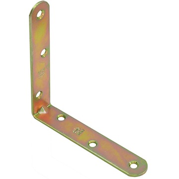 Kątownik łącznik budowlany 100x100mm żółty ocynk