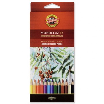 kredki akwarelowe 12 kolorów KOH-I-NOOR MONDELUZ