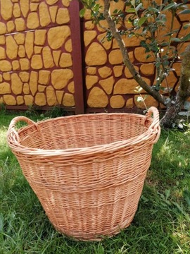 ПЛЕТЕНАЯ КОРЗИНА ДЛЯ ФРУКТОВ И ОВОЩЕЙ, КРУГЛАЯ, ДЕРЕВЯННАЯ