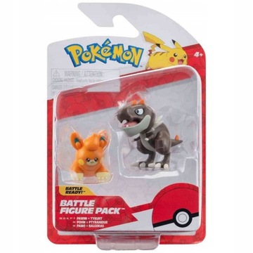 POKEMON zestaw 2 pack figurki bitewne Pawmi Tyrunt na prezent oryginalne