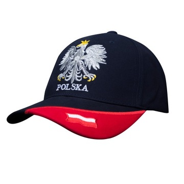 Czapka kibica z daszkiem POLSKA bejsbolówka HAFT
