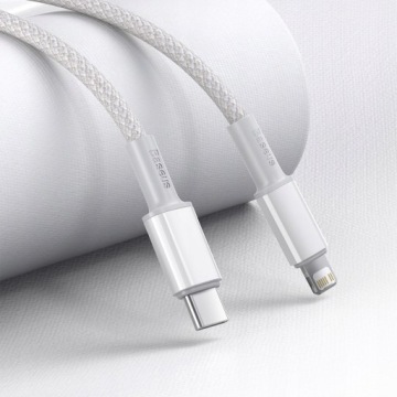 Кабель USB-C — Lightning Baseus 20 Вт 5 А PD 1 м белый